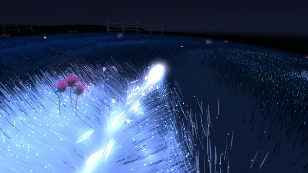 Flower gameplay - guiding petals through a windswept landscape